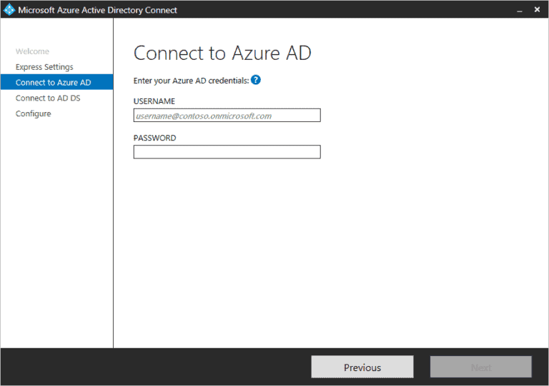Express connect AZURE AD