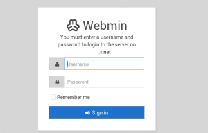 webmin login