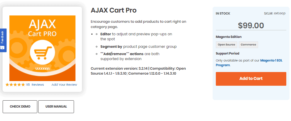 Magento 2 AJAX Cart Pro by Aheadworks