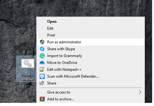 enable Hyper-v Windows 10
