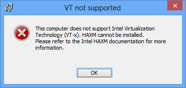 Virtualization not supported