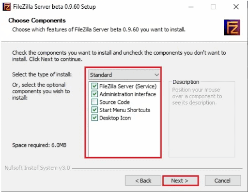 FileZilla FTP Server Windows Installation