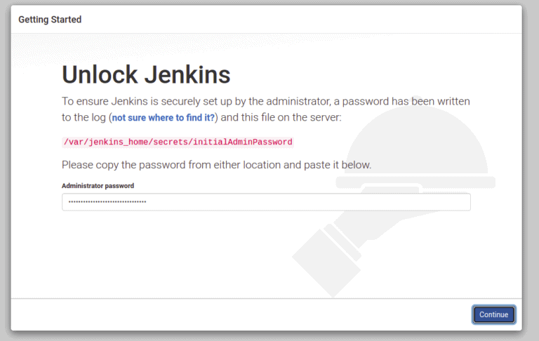 Jenkins password prompt