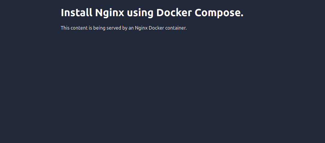 nginx sample page