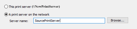 Migrate Print Server settings