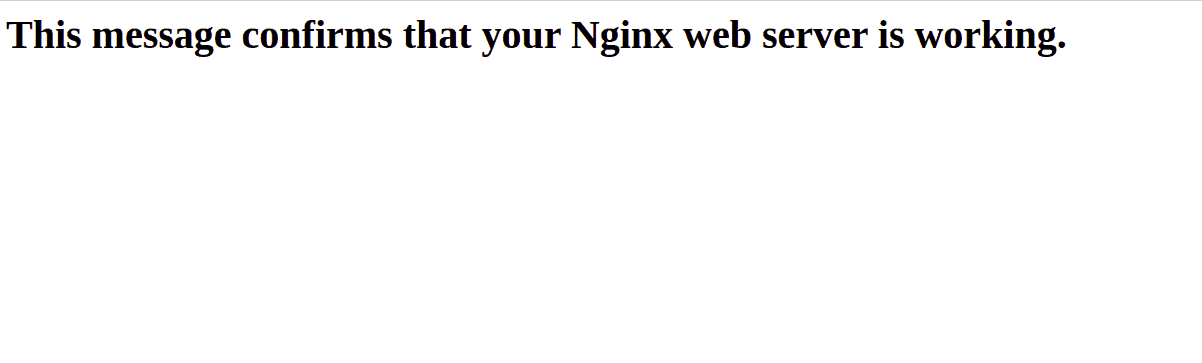 verify nginx web server virtual host