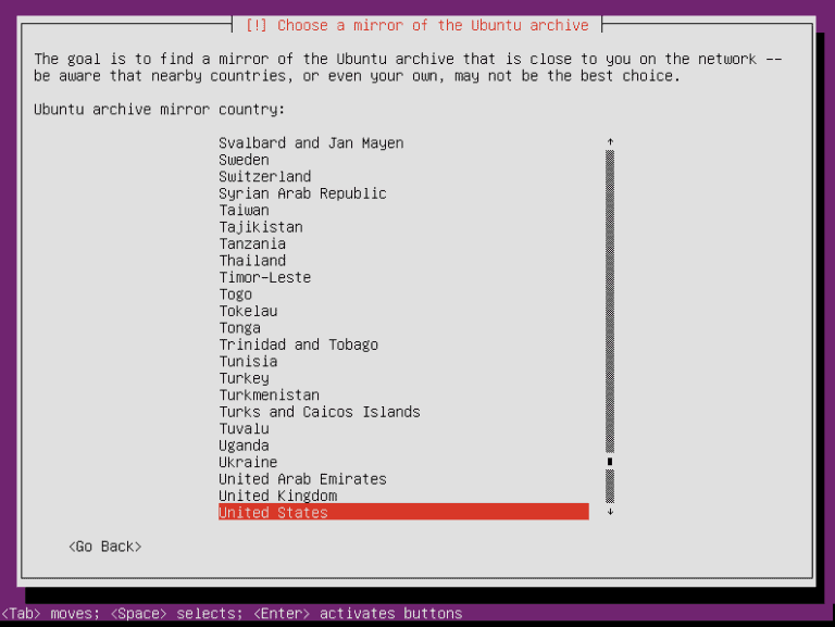 configure keyboard country ubuntu minimal