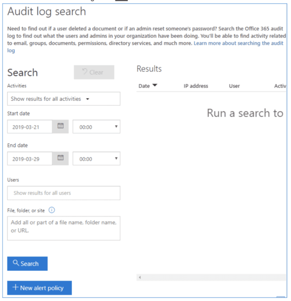 sharepoint logs Audit log search