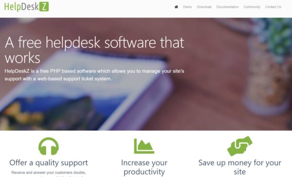 Best Open Source Help Desk Software HelpDeskZ - a user-friendly, customizable help desk solution with a knowledge base