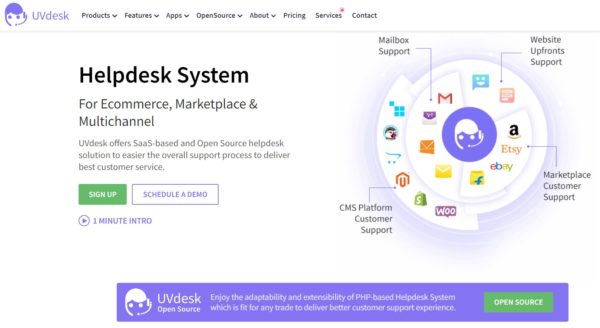 UVdesk - a cloud-based support solution that gives full control and makes it easy to handle customer queries.