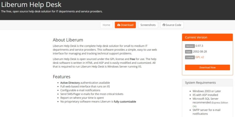 Liberum Help Desk - - a complete open source help desk software solution for SMBs and mid-sized IT departments and service providers