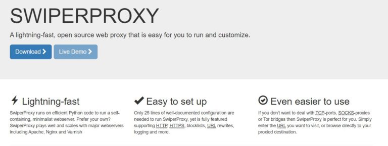 SwiperProxy Top 10 Best Open Source Proxy – Self Hosted Proxies