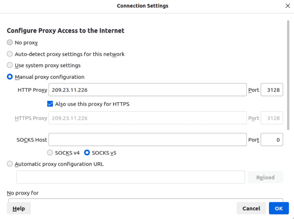 Install Squid Proxy on Ubuntu 20.04define proxy settings