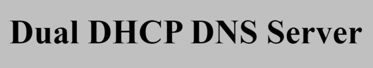 Dual DHCP DNS Server