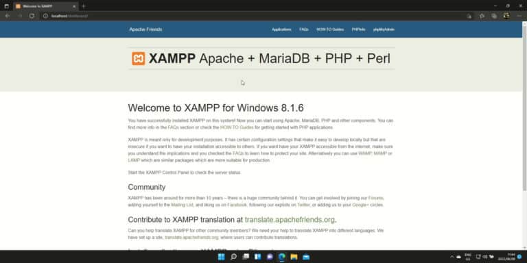 Setup WordPress using XAMPP on Windows - XAMPP-localhost