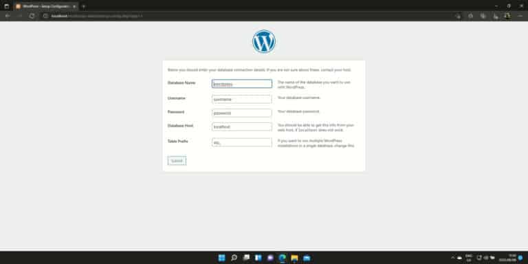 Setup WordPress using XAMPP on Windows