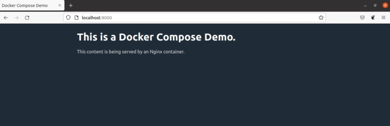 Docker Compose Demo