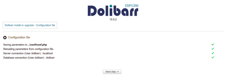 dolibarr generate configuration file