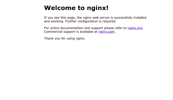 welcome to nginx test page
