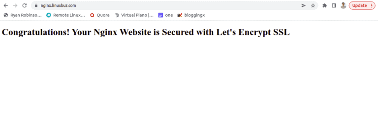 Install and Secure Nginx with Let's Encrypt on Ubuntu 20.04 nginx with ssl