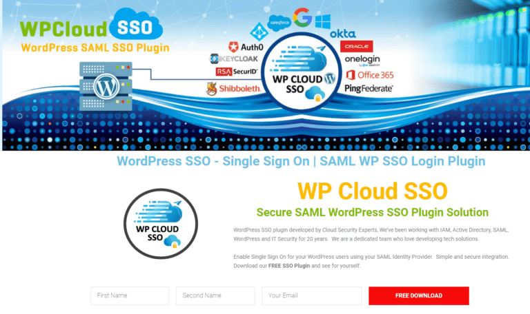 WordpressWP Cloud SSO plugin