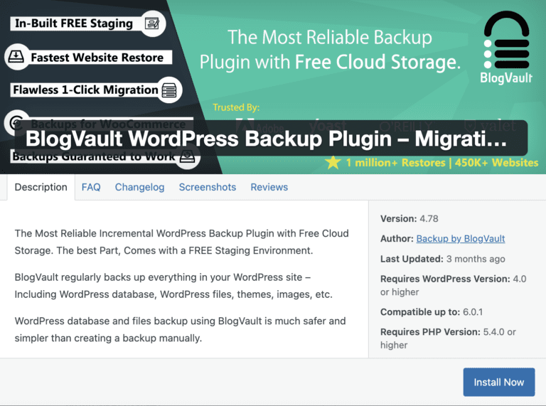 blogvault wordpress backup plugin
