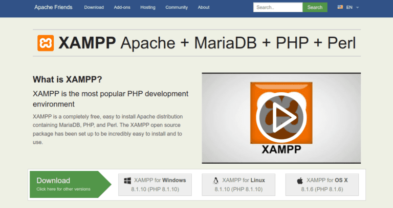 How To Setup a WordPress Localhost Development Environment using XAMPP- download xampp