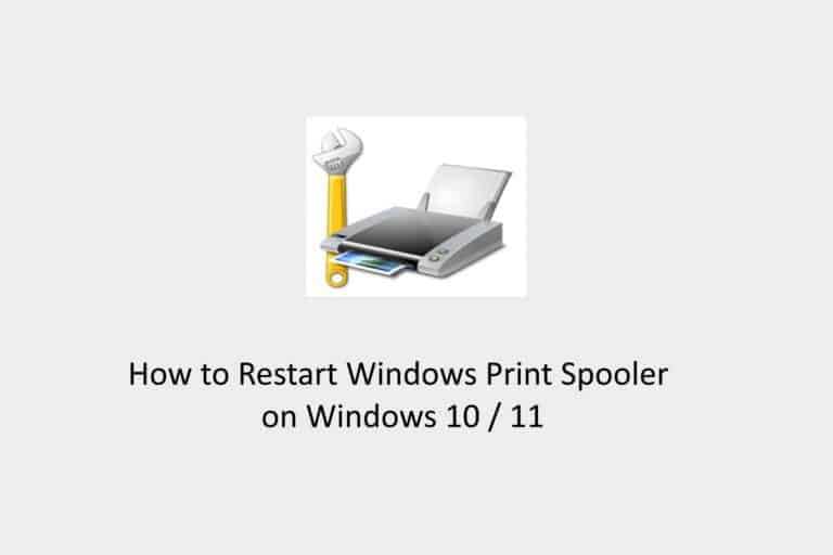 How to Restart Windows Print Spooler on Windows 10 / 11.