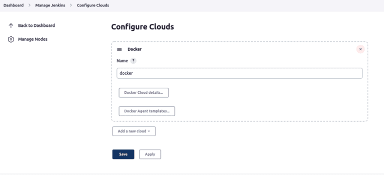 How to Create Jenkins Agent Container using Docker. configure clouds