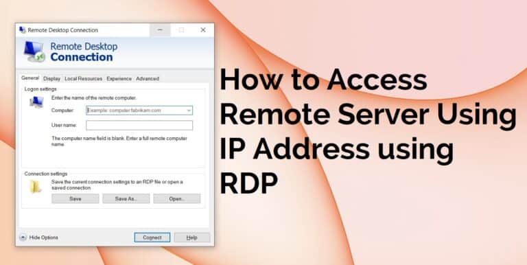 How to Access Remote Server Using IP Address RDP Windows 10/11