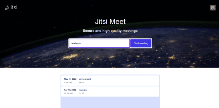 Install Jitsi Meet on Ubuntu 22.04 Jitsi welcome page