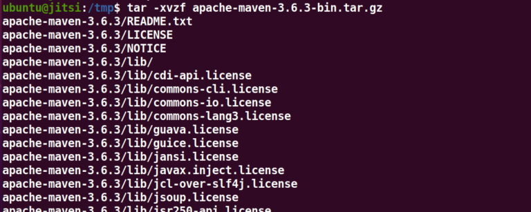 Extract the Downloaded Maven Package