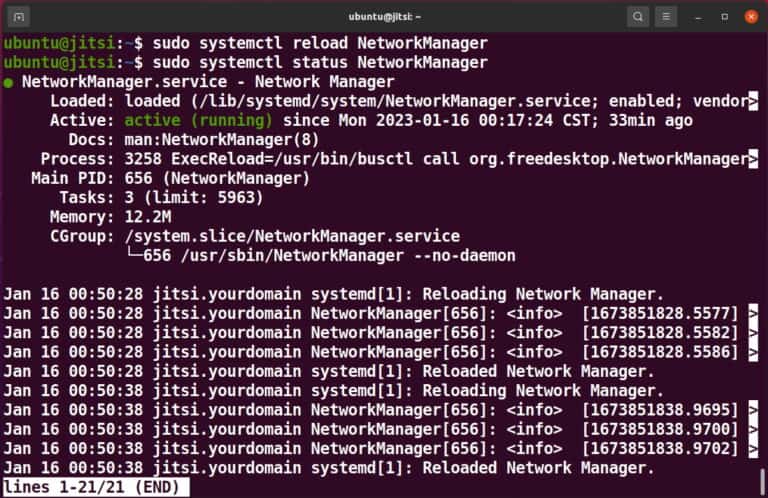 Reload Service Using Systemctl