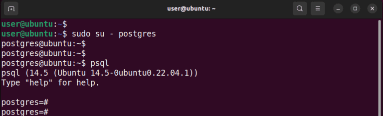 Install PostgreSQL server ubuntu 22.04