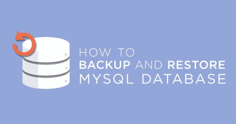 Backup and Restore a MySQL Database (Command Line)