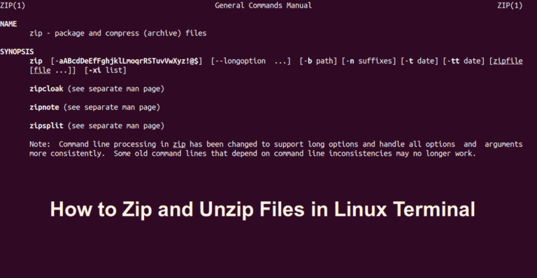 How to Zip and Unzip Files in Linux Terminal