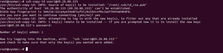 How to Use SSH to Connect to a Remote Server in Linux/ Windows. copy ssh key to the remote server