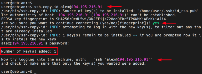 copy ssh public key to remote server