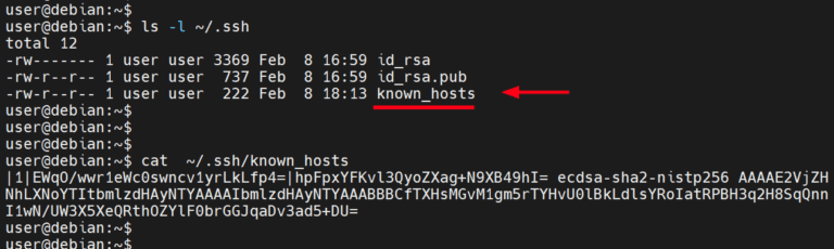 ssh known hosts file