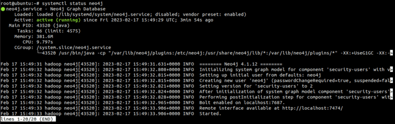 How to Install Neo4j on Ubuntu 22.04 / 20.04. verify neo4j service