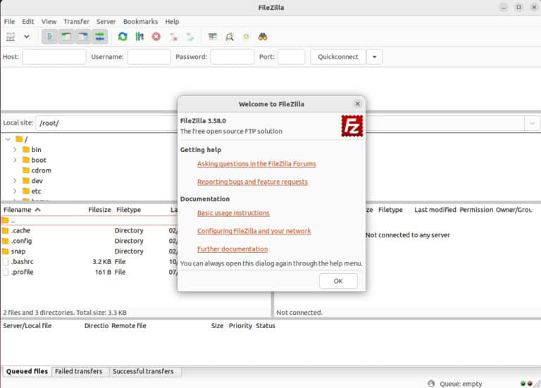 How to Install FileZilla FTP Client on Linux Ubuntu 22.04 FileZilla HomePage