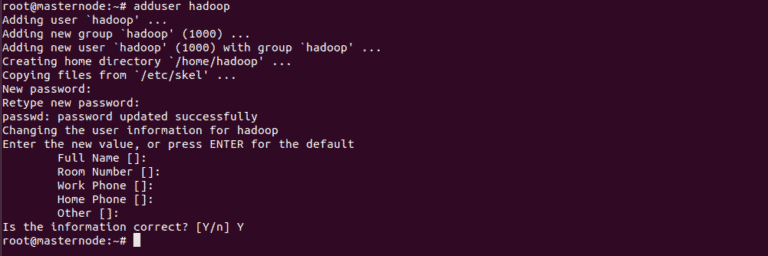 How to Setup Hadoop Cluster (Multi Node on Ubuntu) create a hadoop user