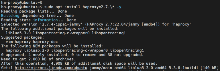 install HAproxy on ubuntu 22.04