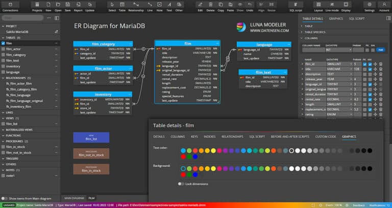 Luna Modeler MariaDB GUI Client Tool