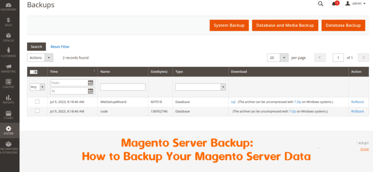Magento Server Backup: How to Backup Magento Server Data