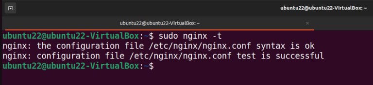 Verify nginx config syntax