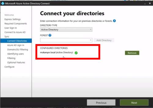 Local Active Directory Connected