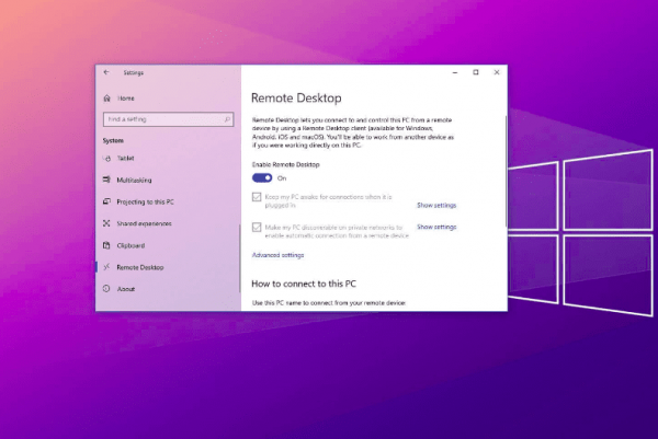 how to enable windows remote desktop
