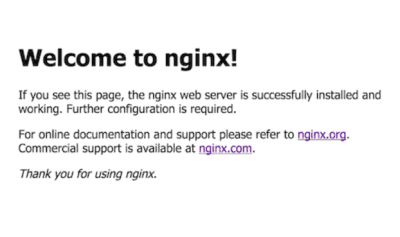nginx test page